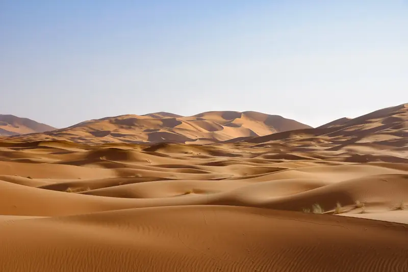 Distesa di dune nel deserto dell'Erg Chebbi, Marocco